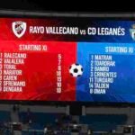 rayo vallecano vs cd leganés lineups