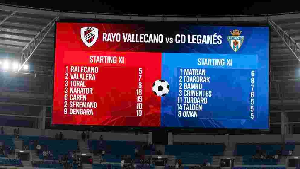rayo vallecano vs cd leganés lineups