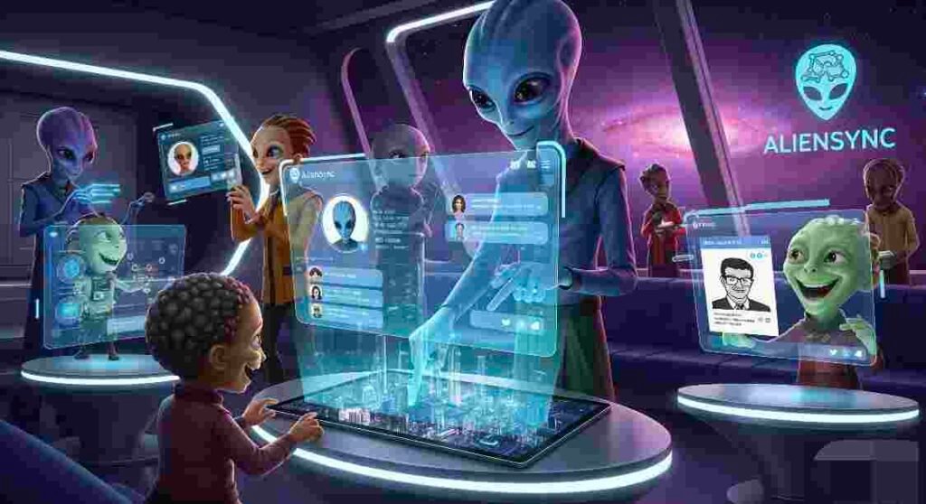 app and socials aliensync