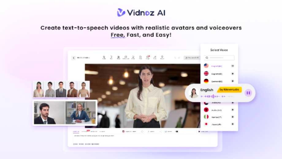 Train your sales reps with engaging Vidnoz AI presenters 1 Vidnoz AI